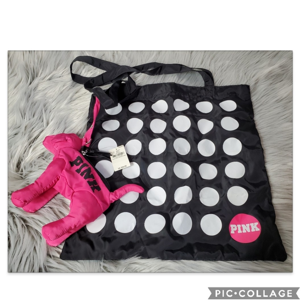 PINK Victoria's Secret Tote w/dog coin purse
